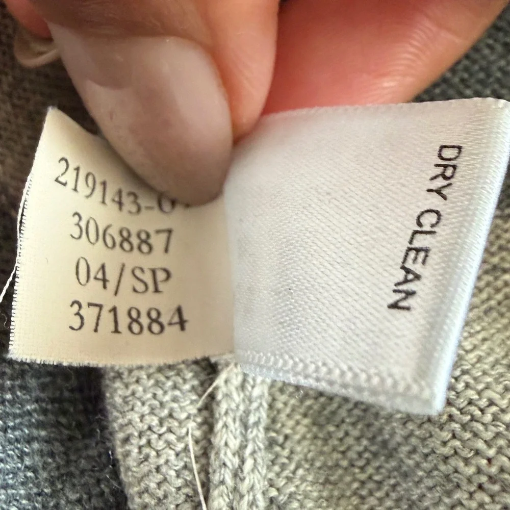 Banana Republic Silk Cashmere Sweater Mens Large Grey Striped Good Crewneck Luxe